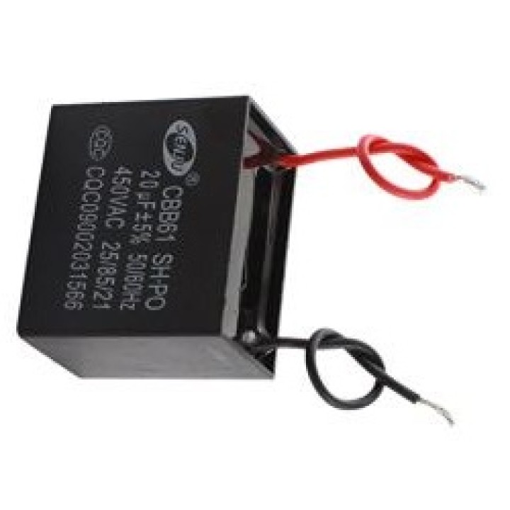 AC 450V 20UF dos motores de plomo atado con alambre Ejecución del condensador CBB61 deamx - 1