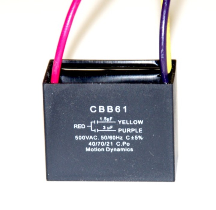CBB61 450V 3UF air conditioning blower fan start capacitor capacitance inserts sourcingmap - 1