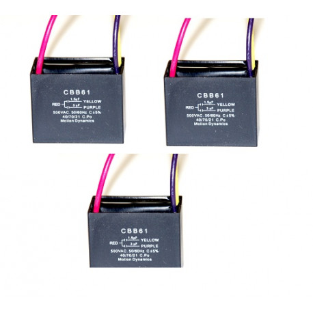 CBB61 450V 3 X 3UF air conditioning blower fan start capacitor capacitance inserts sourcingmap - 1