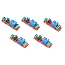 5 pcs Red DC12V Pull Delay Timer Switch Adjustable Relay Module 0 to10 Second T1098 P jr international - 2