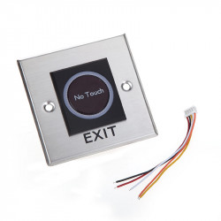 Exit botón de apertura de puerta del sensor 12v sin ir-contacto óptico acnt1 fotoeléctrico infrarrojo jr international - 5