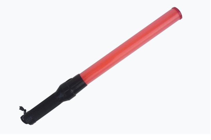 Baton rechargeable torch light red traffic signaling plane car road policing jr international - 1