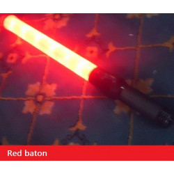 Wiederaufladbare Taschenlampe rot Signalisierungsverkehr Flugzeug Auto Straßenpolizei Baton jr international - 6