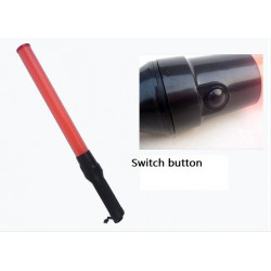 Baton rechargeable torch light red traffic signaling plane car road policing jr international - 7