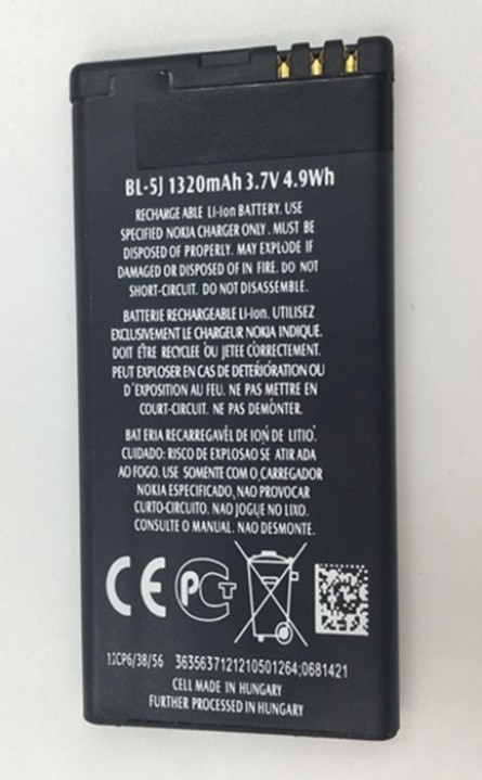 Original BL-5J BL 5J BL5J Battery For Nokia 5800 Nuron 5230 5233 C3 5228 X6 X9 N900 5800i 5800W 5230XM 5232 5235 5802 jr interna