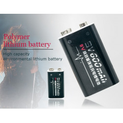 rechargeable batteries 6F22 006p 9V Li-ion 600mah jr international - 2