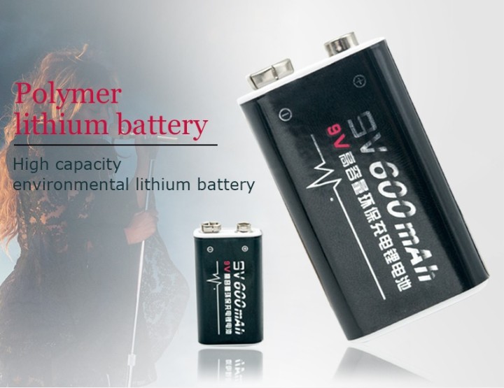batterie ricaricabili 6F22 006P 9V 8.4V Li-ion 600mAh MN1604 a1604 4022 kr9v jr international - 2