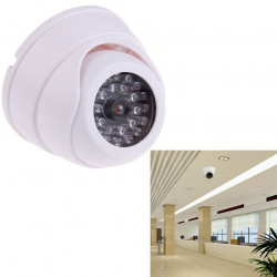 Plastica Mestieri falso fittizio di sorveglianza di sicurezza del CCTV Dome Camera w / lampeggiante luce della decorazione della