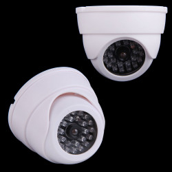 Plastica Mestieri falso fittizio di sorveglianza di sicurezza del CCTV Dome Camera w / lampeggiante luce della decorazione della