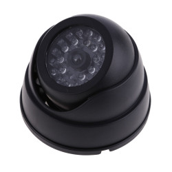 Kunststoff-Handwerk blinde gefälschte Überwachung CCTV-Überwachungs-Dome-Kamera w / rot blinkende LED-Licht-Ausgangsdekoration j