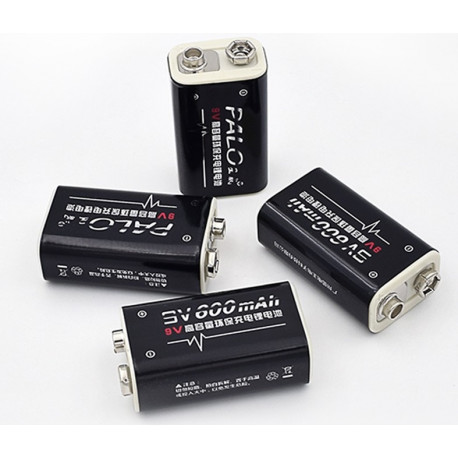 4 batterie ricaricabili 6F22 006P 9V 8.4V Li-ion 600mAh MN1604 a1604 4022 kr9v jr international - 1