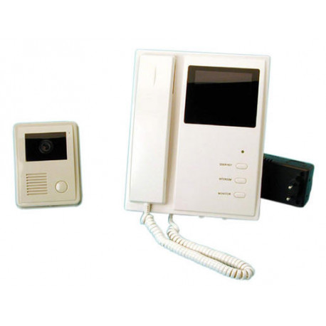 Interphone villa video electronique couleur 4 fils saillie (caméra  moniteur) portier video couleur