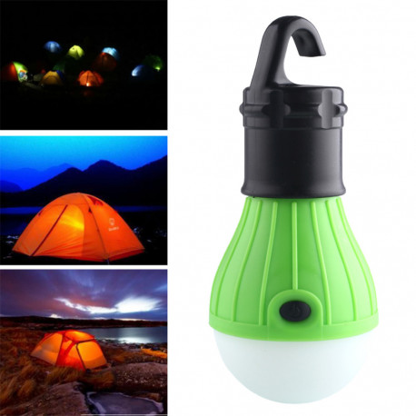 Lampe torche ampoule eclairage 3 led portative tente de camping avec  crochet baladeuse pile