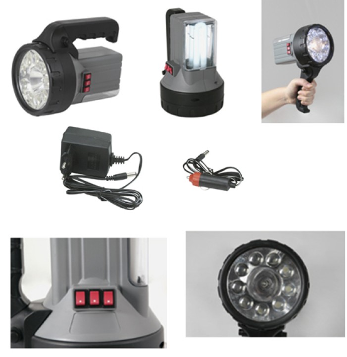 Lighthouse hand torch 9 led leuchtstoffröhre halogen wiederaufladbare elektrische beleuchtung 490256 cogex - 1
