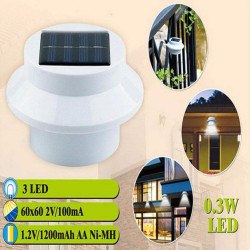 3 Bright White LED Garden Led Solar light Outdoor Waterproof Garden Yard Wall Pathway Lamp For Driveways outdoor parties jr inte