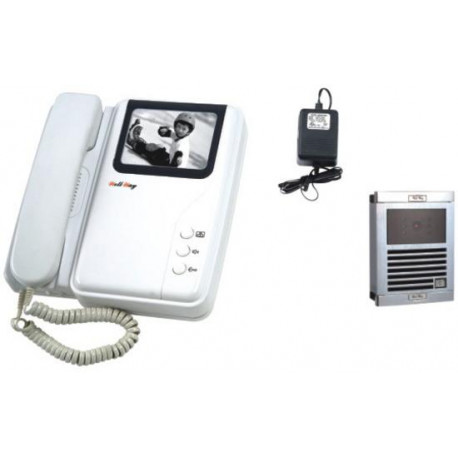 Intercom electronic b w 2 wire surface mounting video doorphone (camera+monitor) digital video doorphone system security alarm d