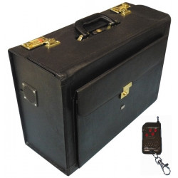 80 000v electrified briefcase, leather attache case electrified briefcase leather attache remote control alarm siren fund tranpo