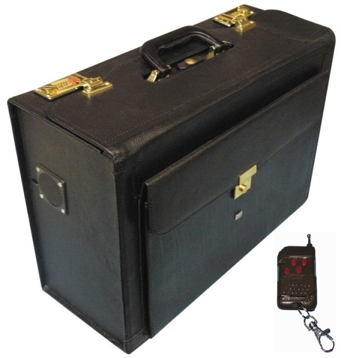 80 000v electrified briefcase, leather attache case electrified briefcase leather attache remote control alarm siren fund tranpo