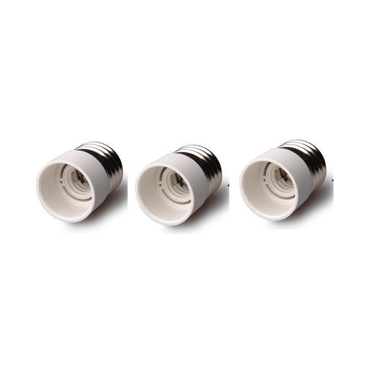 3 X E27 to E14 Base Socket Adapter Converter Holder For LED Light Lamp Bulbs renkforce - 1