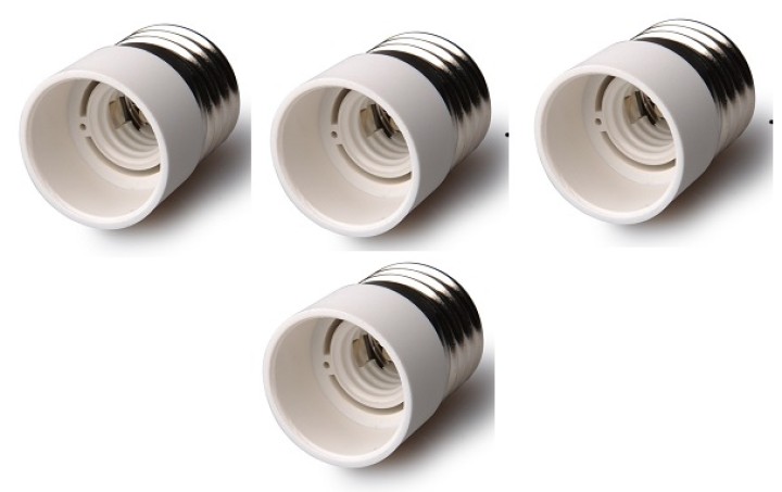 4 X E27 auf E14 Sockeladapter-Konverter-Halter für LED-helle Lampen-Birnen jr international - 1