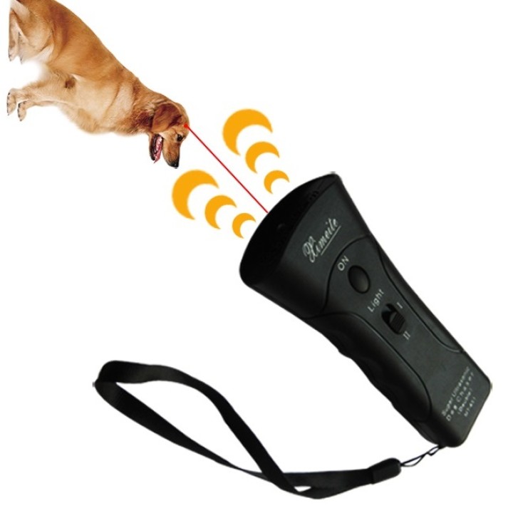 Double Heads Ultrasonic Dog Repeller/Super Dog Chaser and dog traning with LED light and Laser 4 in 1 jr international - 1