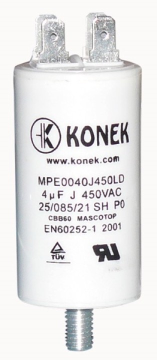 Capacitor 4uf / 450 v + earth miflex - 1