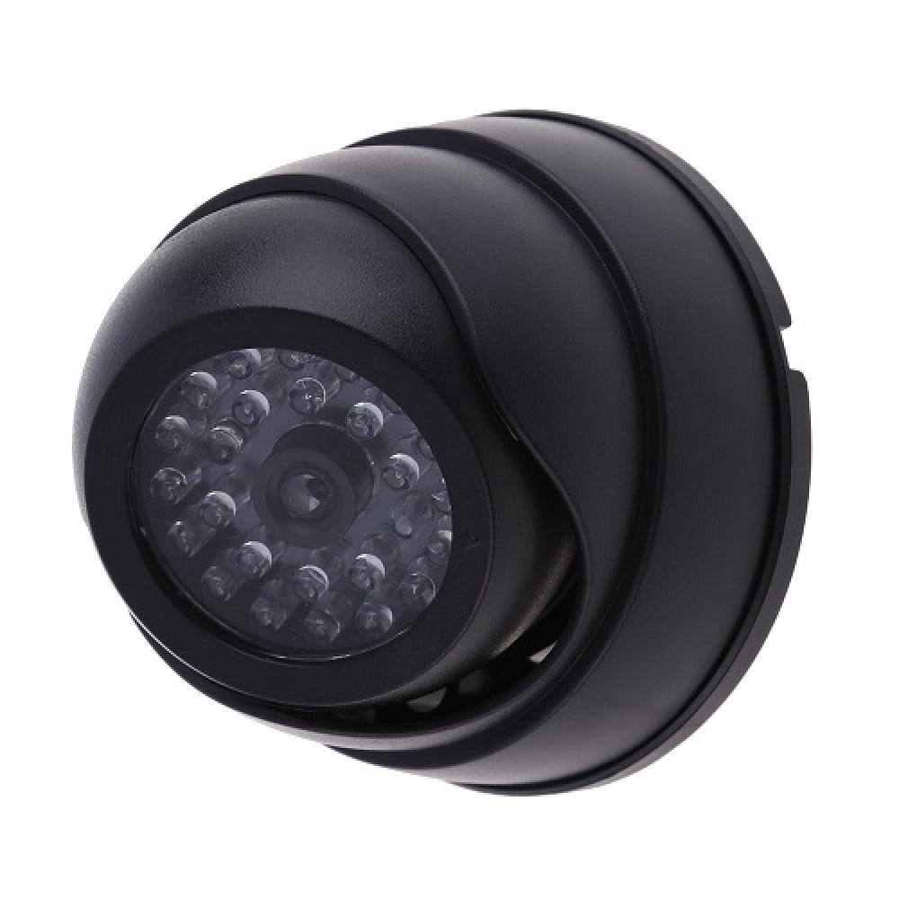 Kunststoff-Handwerk blinde gefälschte Überwachung CCTV-Überwachungs-Dome-Kamera w / rot blinkende LED-Licht-Ausgangsdekoration v