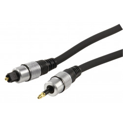 Cable de audio digital Toslink óptico m 3,5 m Toslink macho óptica de 3,5 mm 2,50 m masculinos nedis - 1