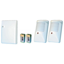 Alarm pack electronic wireless pir alarm pack (2 r4ir wireless pir detectors 2 p9va 9vdc alkaline battery+ 1 r4 channel receiver