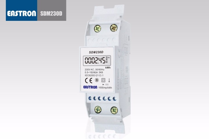 Kwh metro monofase 80 bis, montaggio su guida din 2 moduli emdin02 jr international - 7
