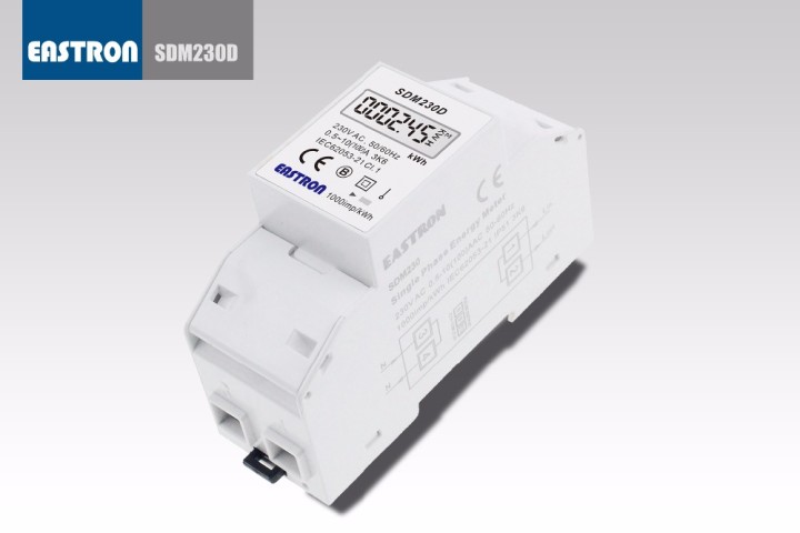 Kwh metro monofase 80 bis, montaggio su guida din 2 moduli emdin02 jr international - 8