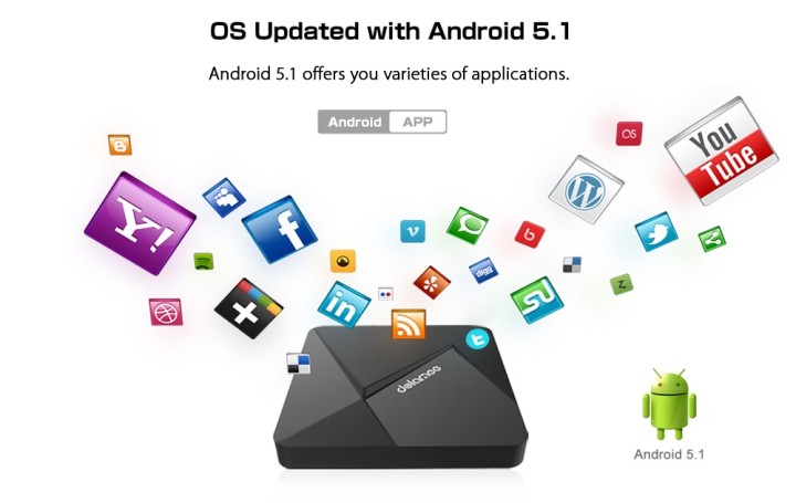 TV Box Android 1GB/8GB RK3229 Quad Core Cortex A7 1.5GHz 32-Bit WIFI Ultra HD IPTV KODI jr international - 5