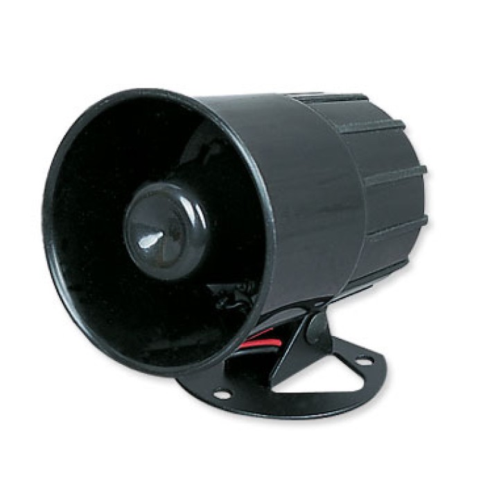 Sirena elettronica stagna nera 120db 12vcc 20w ms42a sr 330a 6v 7v 8v 9v 10v 11v 12v jr international - 3