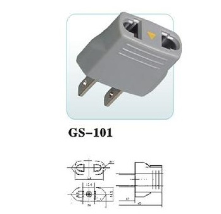 Outlet usa canada europe converter euro / american japan usa travel adapter dc shoes - 1
