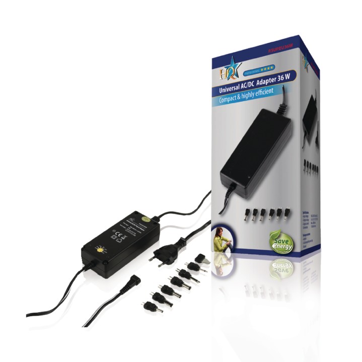 Universal-Netzteil 5 V 7,5 V 6v 9v 12v 15v dc 13.5V 2.4A - 3A p.sup.eu36w nedis - 3