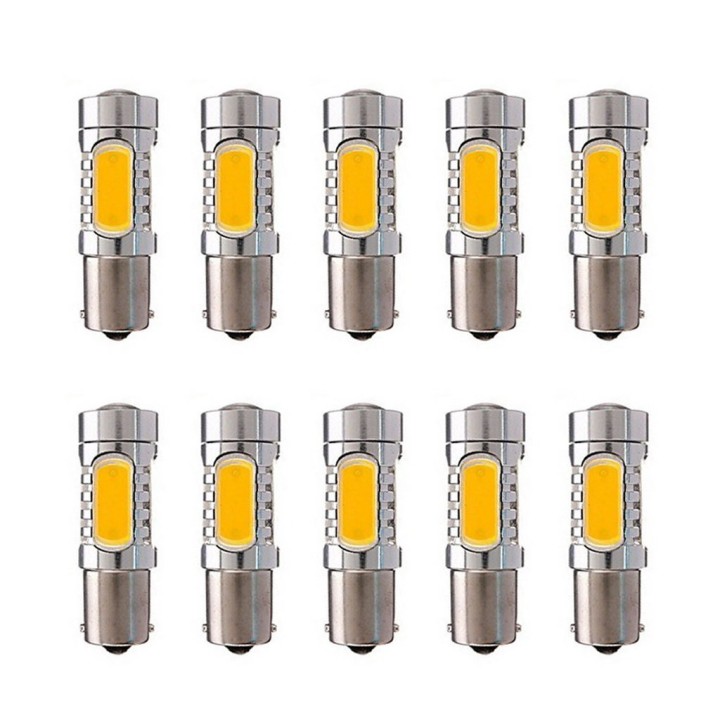 10 x 1156 ba15S s25 7.5w cob car led lamps tail brake headlight fog turn signal bulbs replace hid xenon jr international - 1