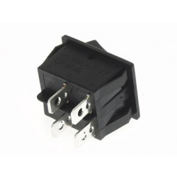 Interruptor de potencia basculante 10a 250v dpst on off tecla negra i o jr  international - 1