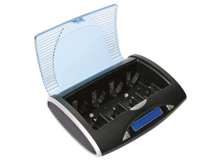 Universale rapido vle4 caricatore scaricatore per le batterie NiMH con display a cristalli liquidi e l'uscita USB velleman - 3