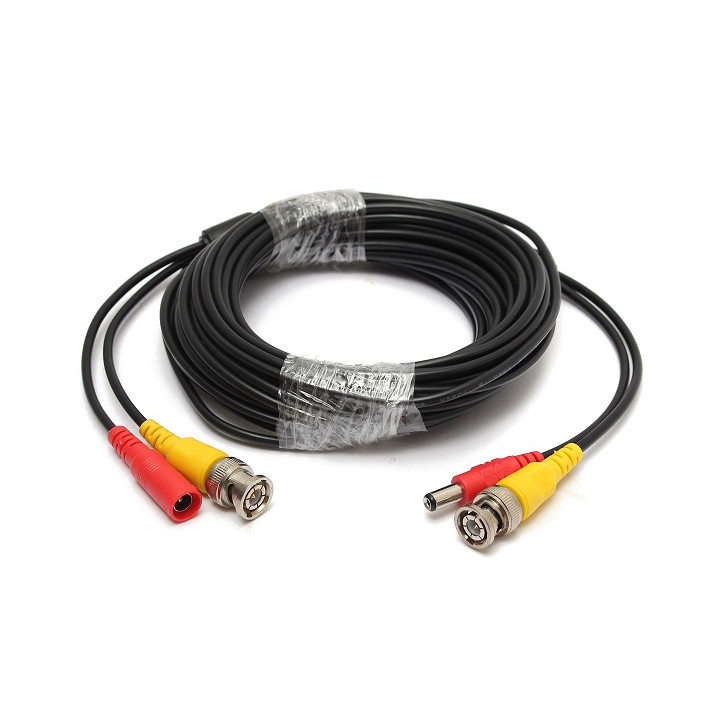 Security koax kabel rg59 + dc power 10,0m konig - 1