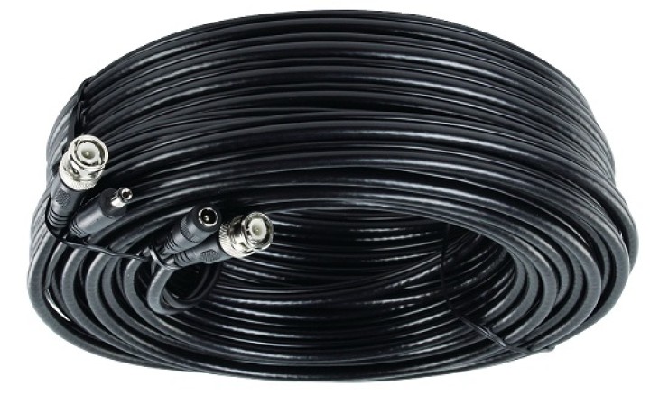Cordon coaxial rg59 30m con enchufe bnc+alimentacion jack hembra hacia jack alim macho cable camara jr international - 1