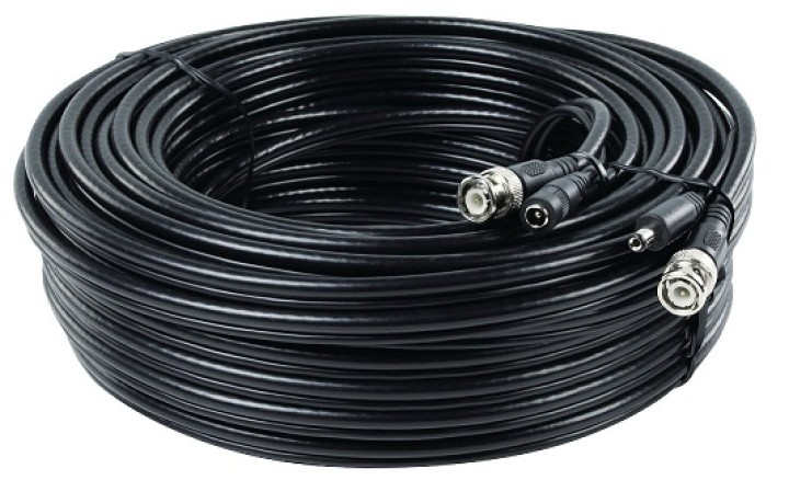 Cordon coaxial rg59 30m con enchufe bnc+alimentacion jack hembra hacia jack alim macho cable camara jr international - 1