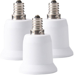 3 E14 adaptador convertidor lámpara portalámparas e27 ha llevado adaptación 220v 12v 24v 48v renkforce - 2