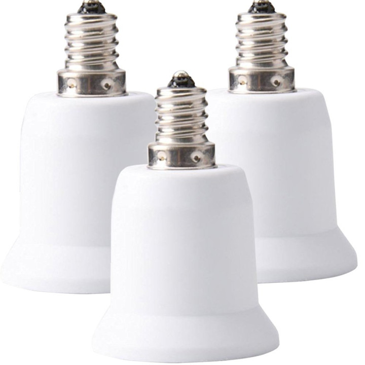 3 E14 adattatore convertitore lampada portalampada e27 ha portato adattamento 220v 12v 24v 48v renkforce - 2