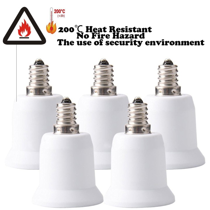 5 E14 adaptador convertidor lámpara portalámparas e27 ha llevado adaptación 220v 12v 24v 48v jr international - 1