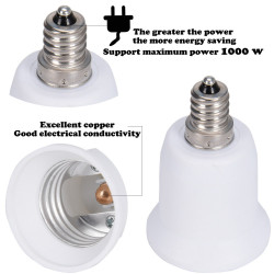 5 E14 adapter converter lampenfassung lampe e27 führte anpassung 220v 12v 24v 48v jr international - 1