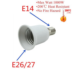 8 E14 adaptador convertidor lámpara portalámparas e27 ha llevado adaptación 220v 12v 24v 48v jr international - 1