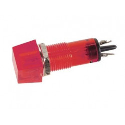 100 X Squuare Indicator lamp saure shaped 11.5 x 11.5mm 220v red screws panel indicator Signal Lamp Indicator Light AC 220V