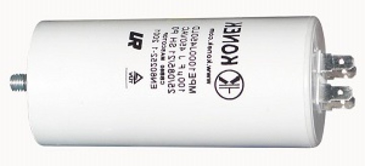 Capacitor 100uf / 450 v + earth jr international - 1