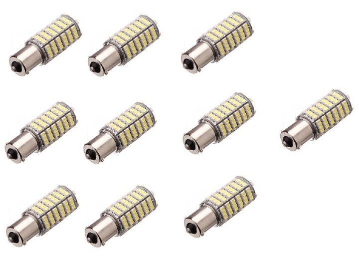 10 x 12v 6w 7w llevaron el bulbo BA15S 120 auto 3528 1210 SMD luz de faro blanco jr international - 1