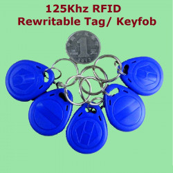 5 pcs EM4305 Copia Rewritable Writable Rewrite EM Keyfobs identificazione RFID Tag Key Card Ring 125KHZ Proximity Token Duplicat